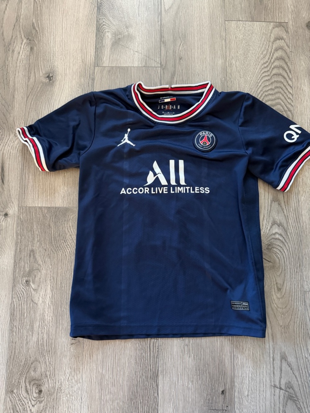 Jordan Kids Navy PSG Neymar Jr. Home Jersey with White Accents